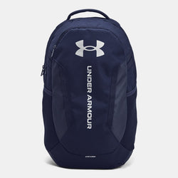 Under Armour Hustle Backpack Midnight Navy Midnight Navy Metallic Silver OSFM