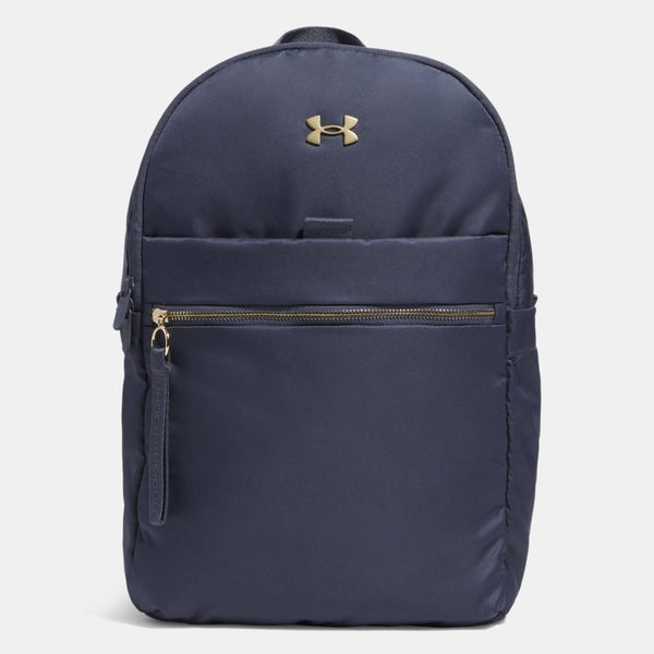 Under Armour Studio Campus Backpack Downpour Gray Metallic Gold