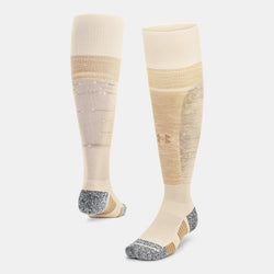 Under Armour Magnetico Pocket Over-The-Calf Socks Ivory Dune Brownstone Metallic Gold