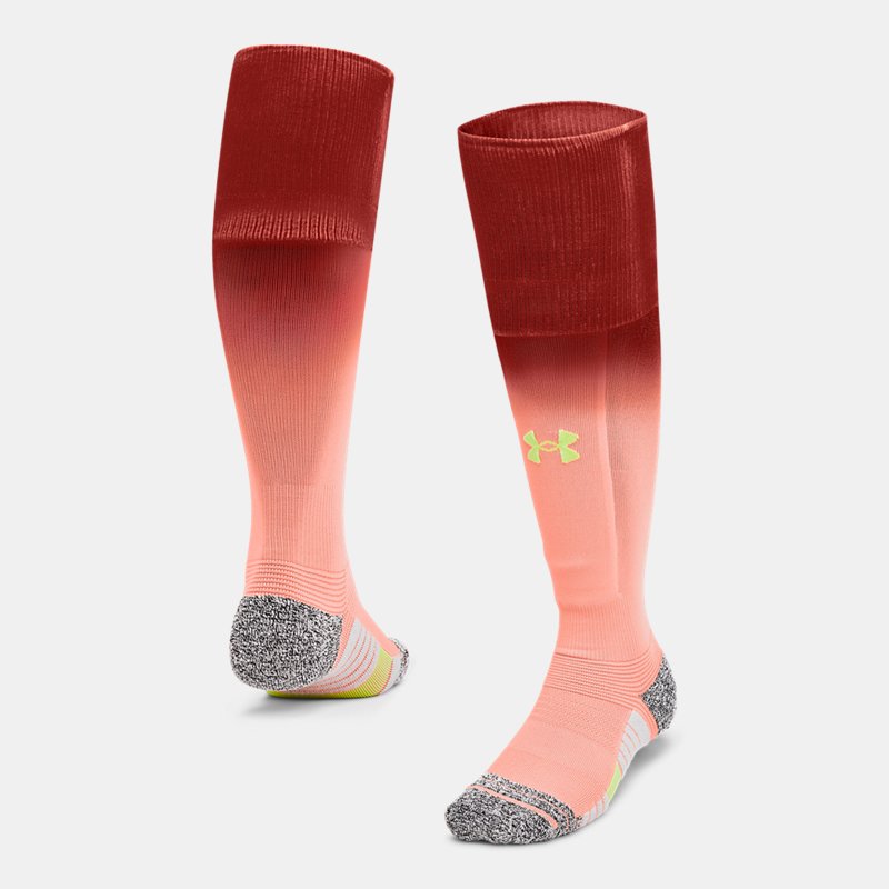 Under Armour Magnetico Pocket Over-The-Calf Socks Flare Orange Earthen Orange Morph Green