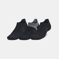 Under Armour ArmourDry® Run Lite -Pack No Show Tab Socks Black Reflective