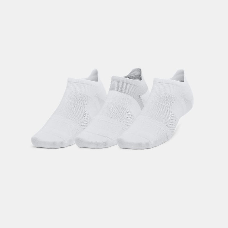 Under Armour ArmourDry® Run Lite -Pack No Show Tab Socks White Reflective