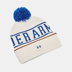 Under Armour Halftime Pom Beanie Summit White Tech Blue Tech Blue OSFM