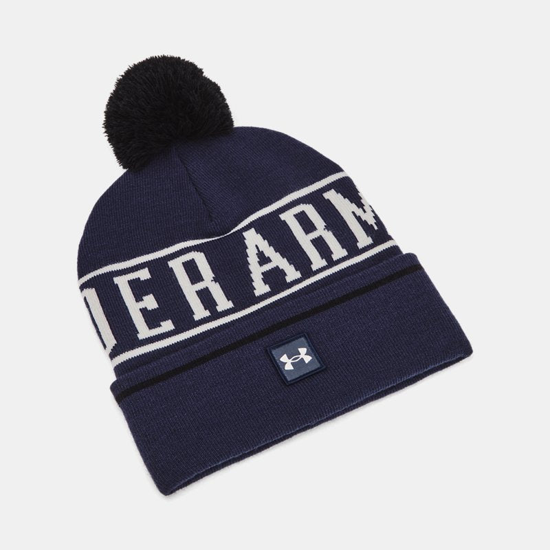 Under Armour Halftime Pom Beanie Midnight Navy Summit White OSFM