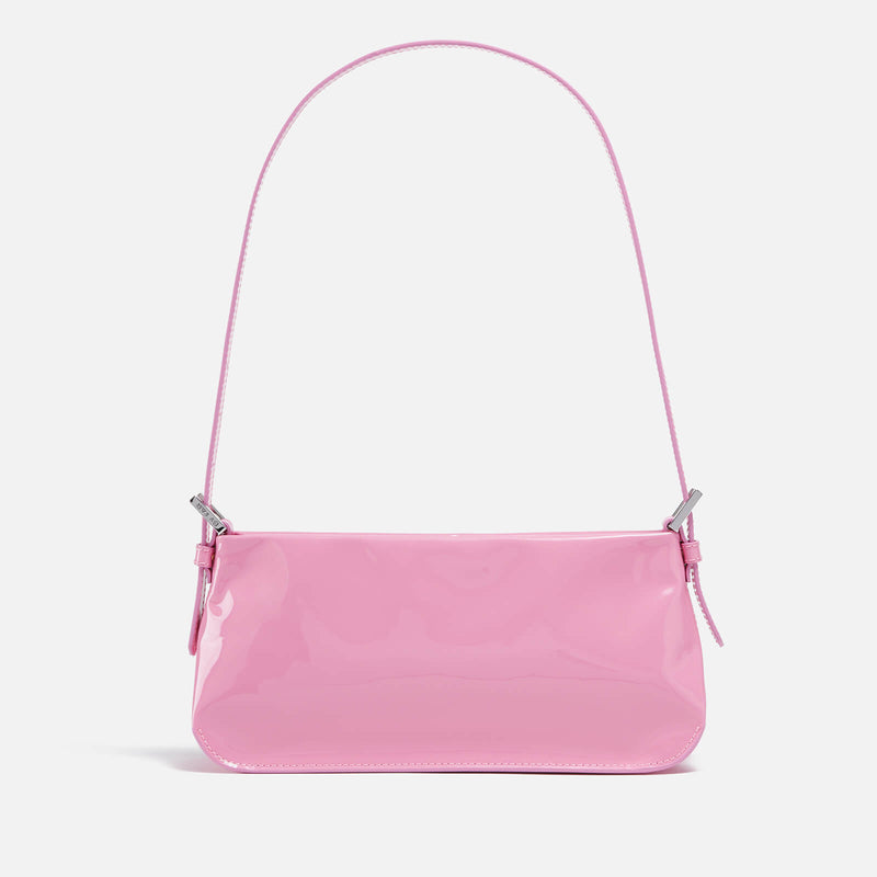 BY FAR Dulce Patent-Leather Shoulder Bag