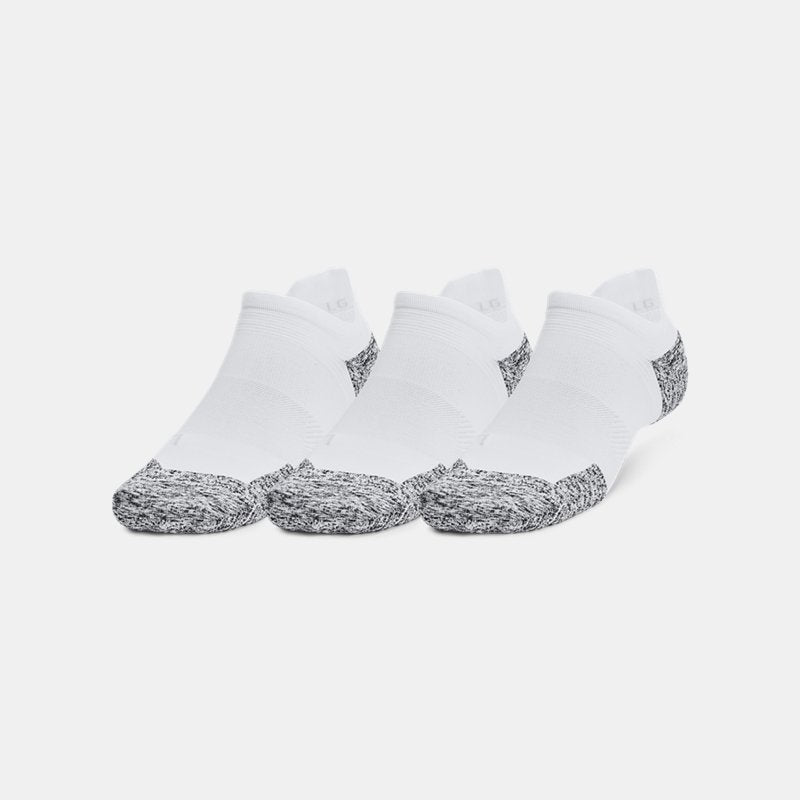 Under Armour ArmourDry® Run Cushion -Pack No Show Socks White Halo Gray Reflective