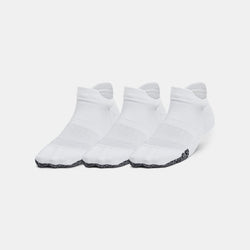 Under Armour Breathe -Pack No Show Tab Socks White Halo Gray OSFM