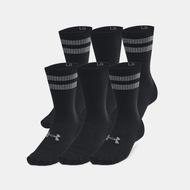 Under Armour Essential -Pack Crew Socks Black Castlerock