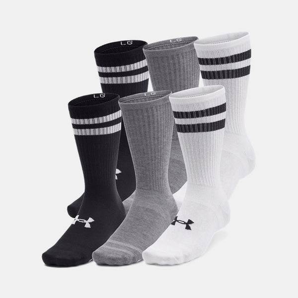 Under Armour Essential -Pack Crew Socks White Black