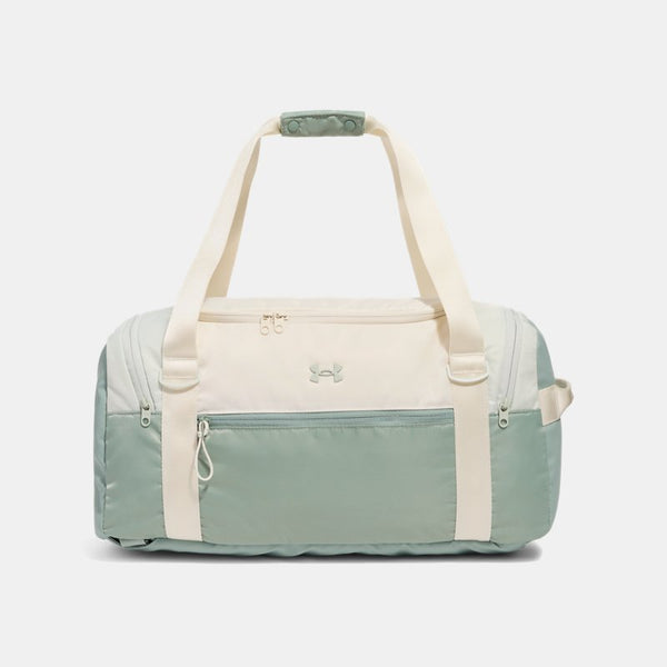 Under Armour Studio Duffle Backpack Silica Green White Quartz Hydro Green