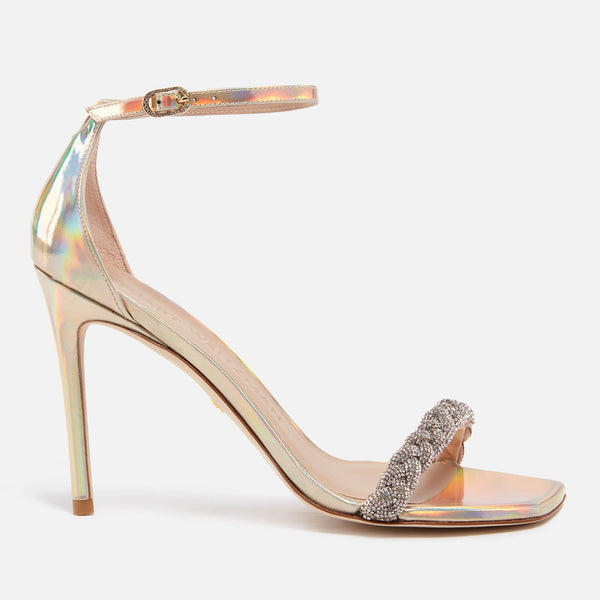 Stuart Weitzman Nudistcurve 100 Leather Heeled Sandals 