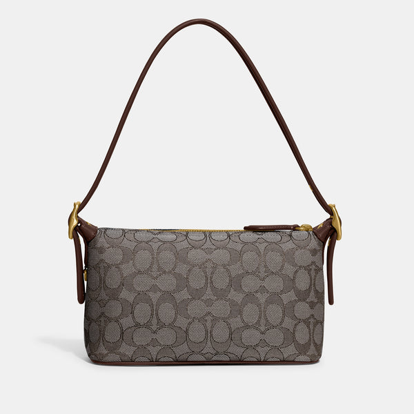 Coach Demi LeatherTrimmed LogoJacquard Bag