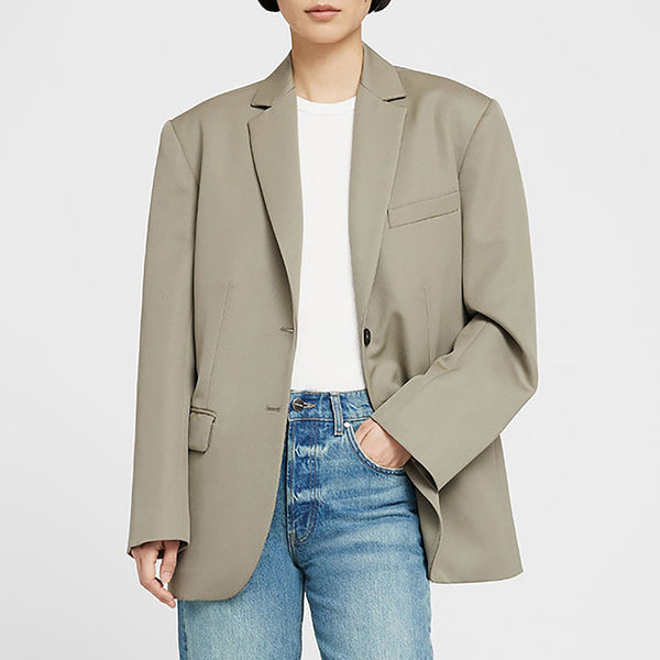 Anine Bing Quinn Wool Oversized Blazer