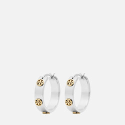 Tory Burch Miller GoldTone Studded Hoop Earrings