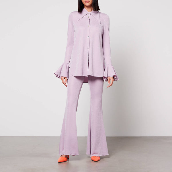 Sleeper Lurex Lounge Shirt and Trouser Set