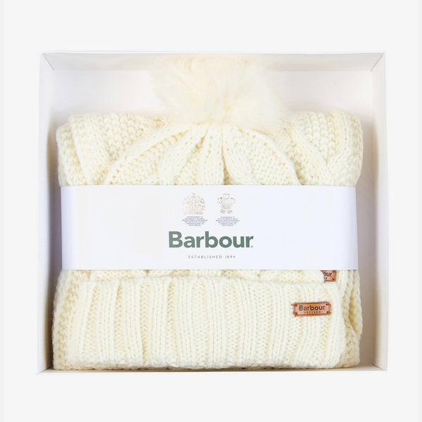 Barbour Ridley Knit Beanie and Scarf Set