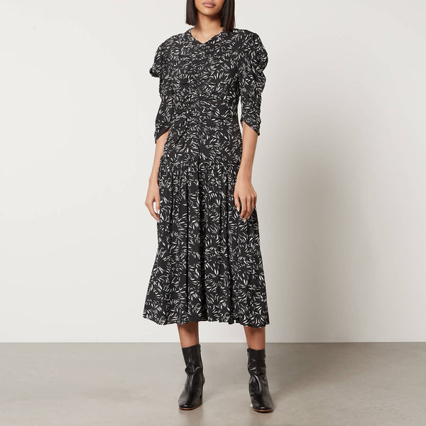 Proenza Schouler Printed Crepe de Chine Dress 