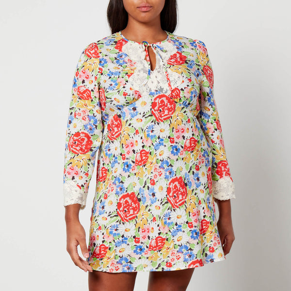 Rixo Abrielle Floral-Print Woven Mini Dress 