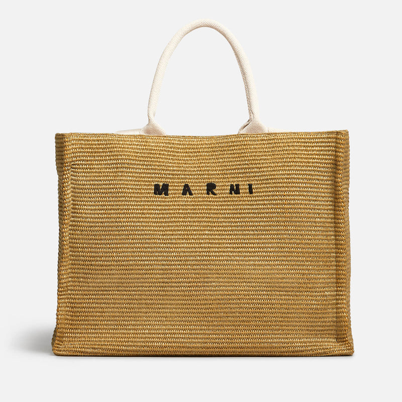 Marni Large Raffia Tote Bag