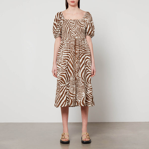 Barbour X House of Hackney Martello Zebra-Print Lyocell Dress 