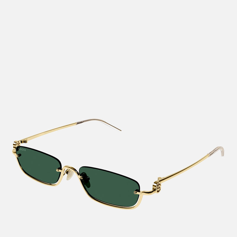 Gucci Metal RectangleFrame Sunglasses