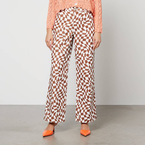 Résumé Rilly Printed Organic Cotton Wide-Leg Trousers 