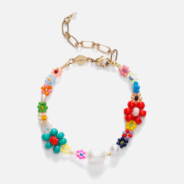 Anni Lu Mexi Flower Pearl and Glass Bead Bracelet