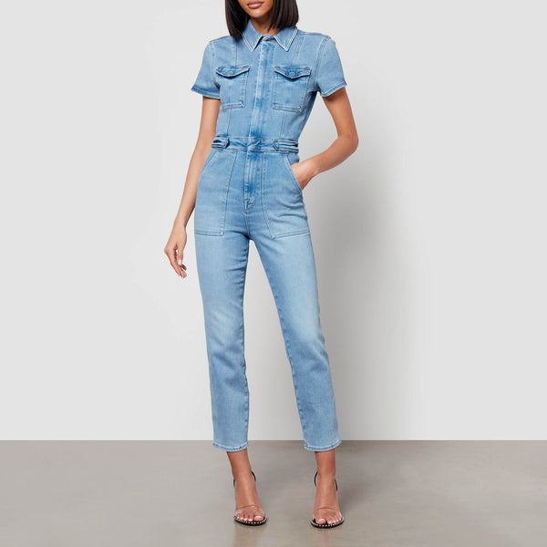 Good American Fit For Success StretchDenim Jumpsuit