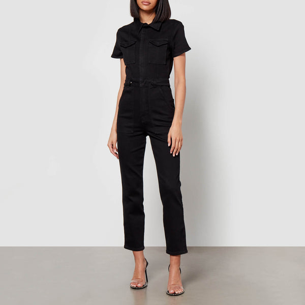 Good American The Fit For Success StretchDenim Jumpsuit