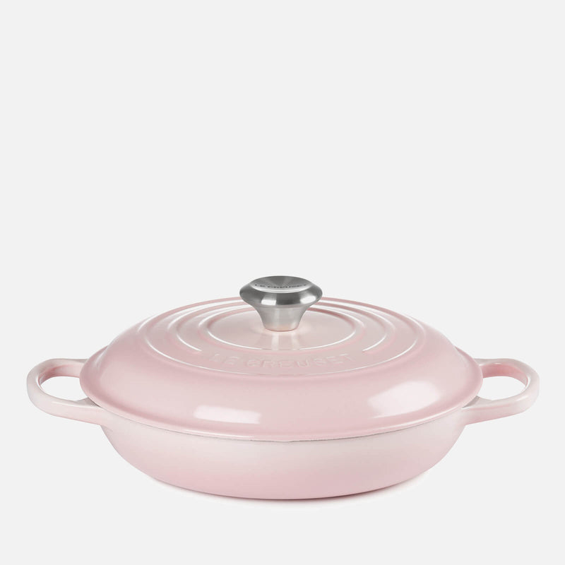 Le Creuset Signature Cast Iron Shallow Casserole Dish - 30cm - Shell Pink