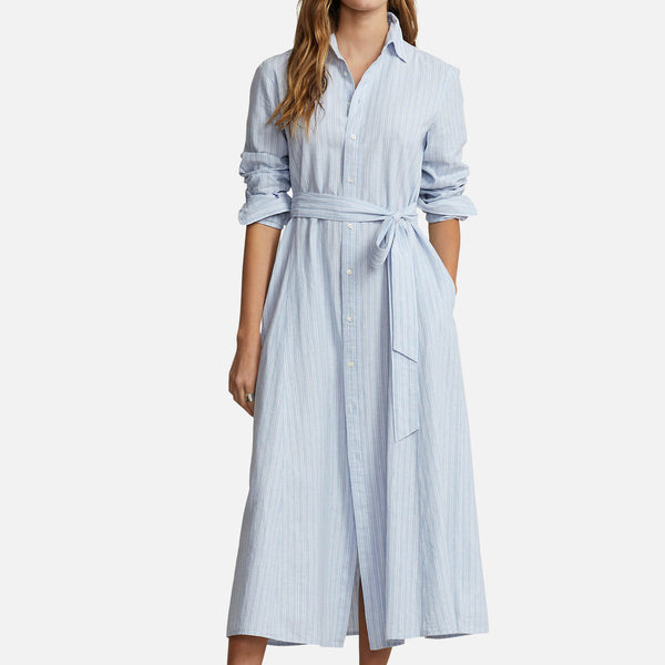 Polo Ralph Lauren Linen and CottonBlend Midi Dress