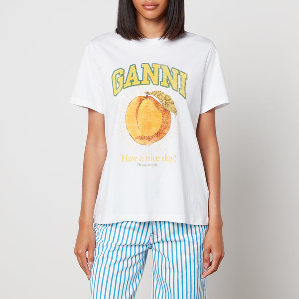 Ganni Basic Peach Organic CottonJersey TShirt