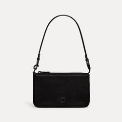 Coach Cross-Grain Leather Pouch Bag