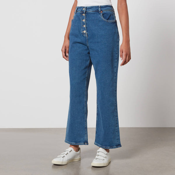 PS Paul Smith Cotton-Blend Cropped Wide-Leg Jeans