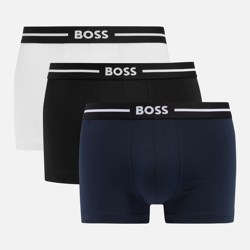 BOSS Bodywear ThreePack Bold StretchCotton Boxer Trunks