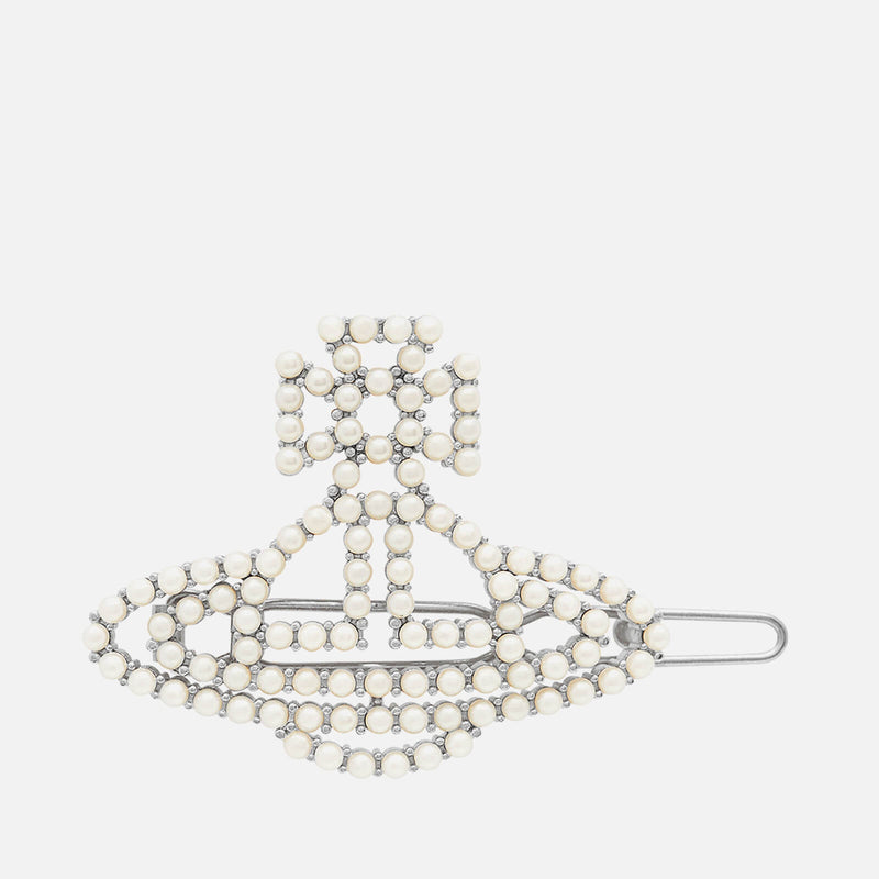 Vivienne Westwood Annalisa Silver-Tone Faux Pearl Hair Clip