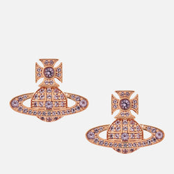 Vivienne Westwood Carmela Bas Relief Rose Gold-Tone Earrings