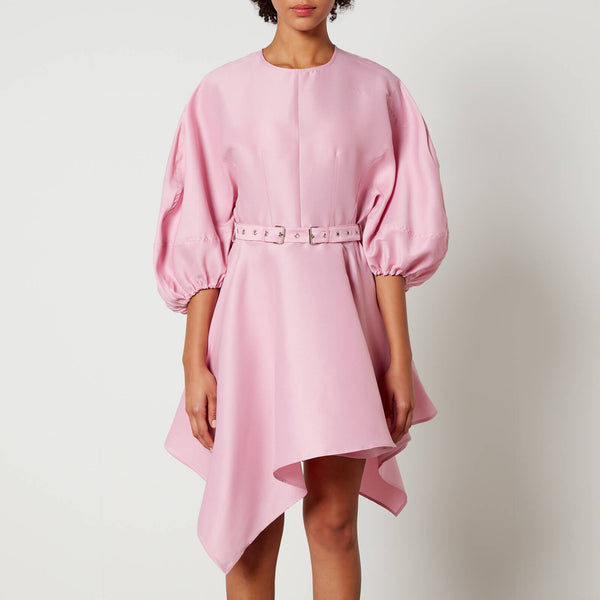 Marques Almeida Balloon Sleeve Silk-Blend Taffeta Dress 