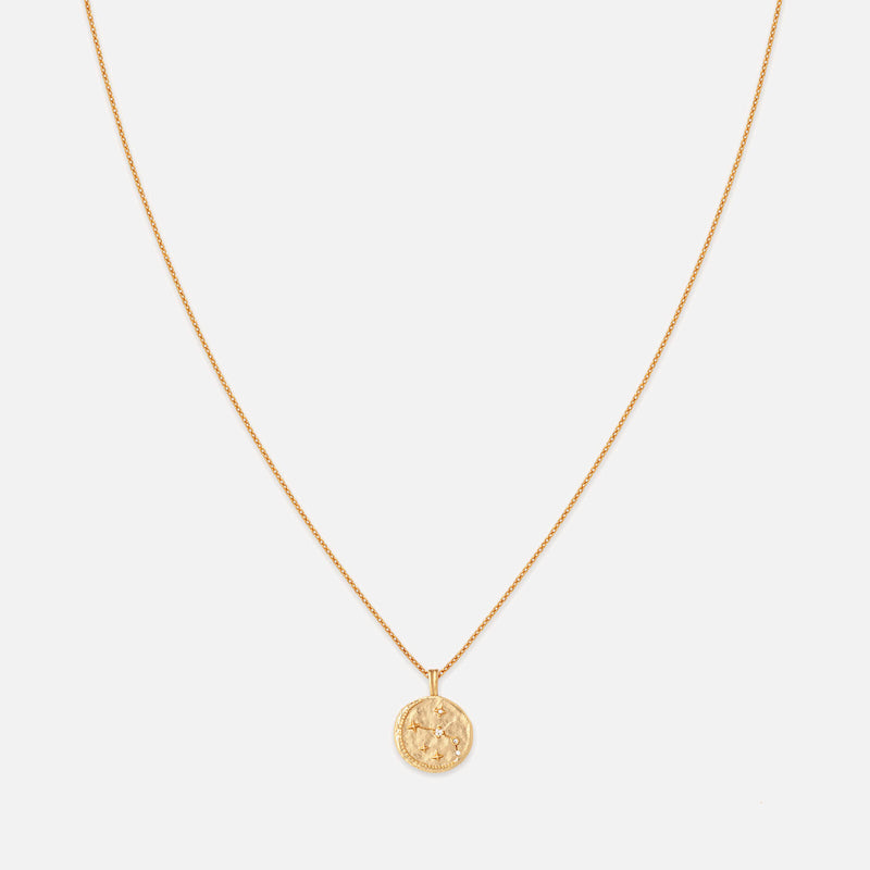 Astrid & Miyu Aries Zodiac 18-Karat Gold-Plated Recycled Sterling Silver Necklace