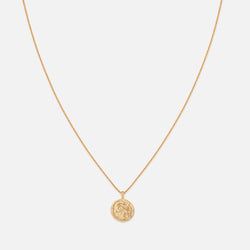 Astrid & Miyu Libra Zodiac 18-Karat Gold-Plated Necklace