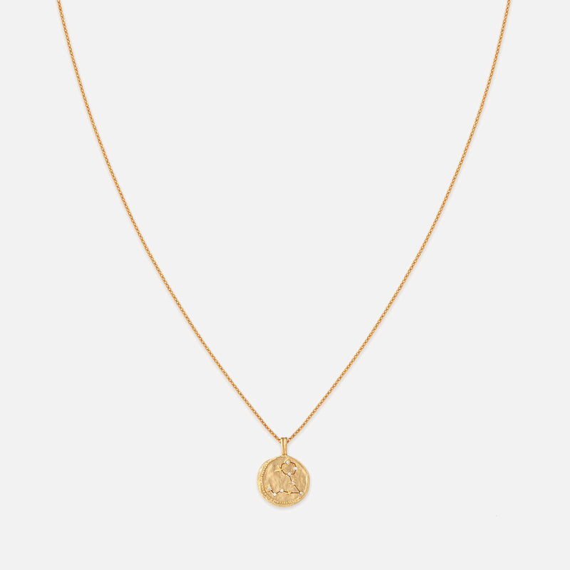 Astrid & Miyu Pisces Zodiac 18-Karat Gold-Plated Sterling Silver Necklace