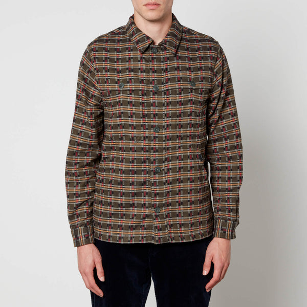 PS Paul Smith Workwear Brushed Cotton-Jacquard Shirt Jacket 