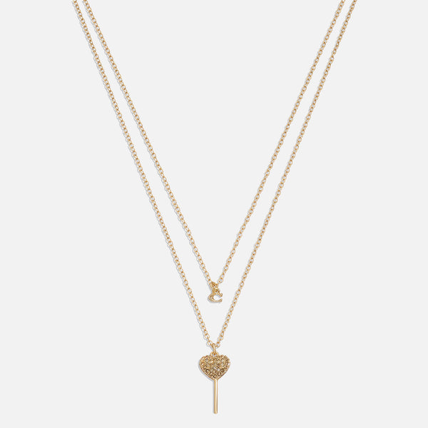 Coach Lollipop Gold-Toned Brass Multi Layer Necklace