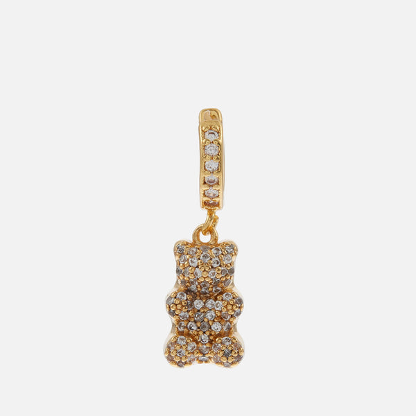 Crystal Haze Nostalgia Bear Gold-Plated Crystal Earring