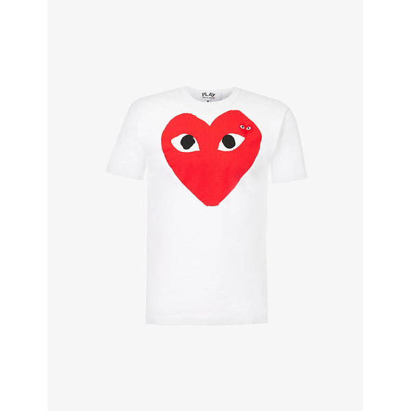 Comme Des Garcons Play Heart logo cotton-jersey T-shirt