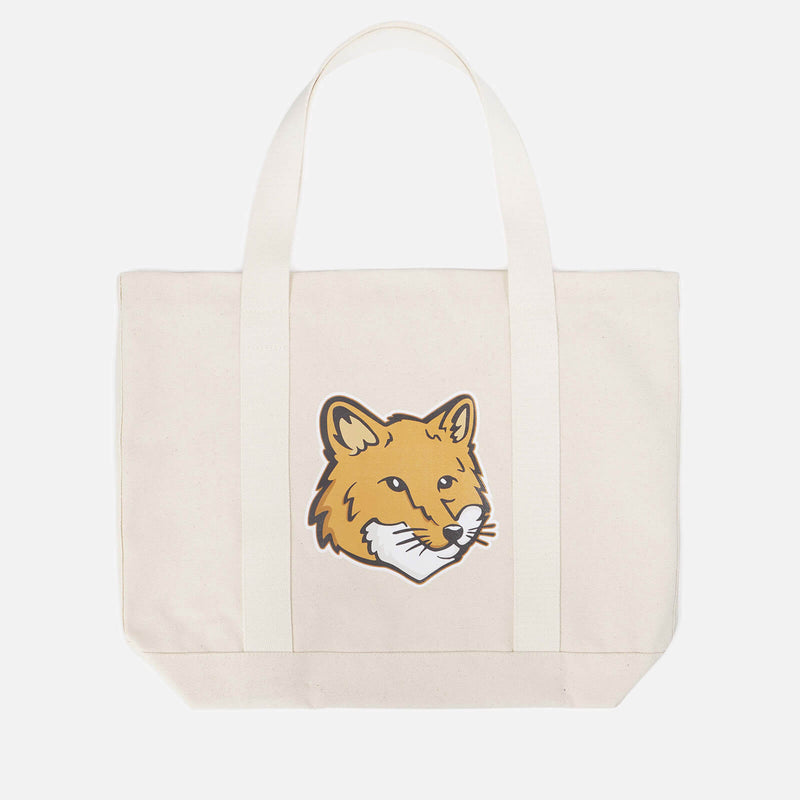 Maison Kitsuné Fox Head Canvas Tote Bag