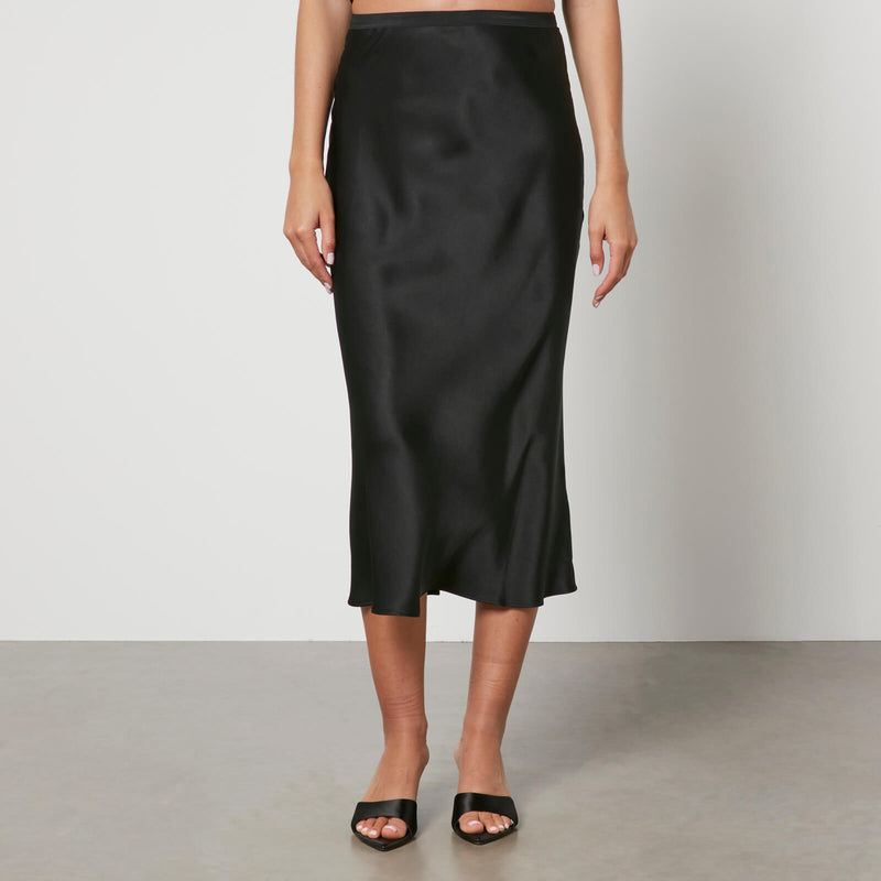 Anine Bing SilkSatin Midi Skirt