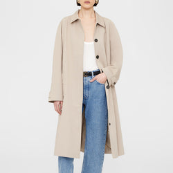 Anine Bing Randy CottonBlend Gaberdine Trench Coat