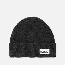 Ganni Ribbed WoolBlend Beanie