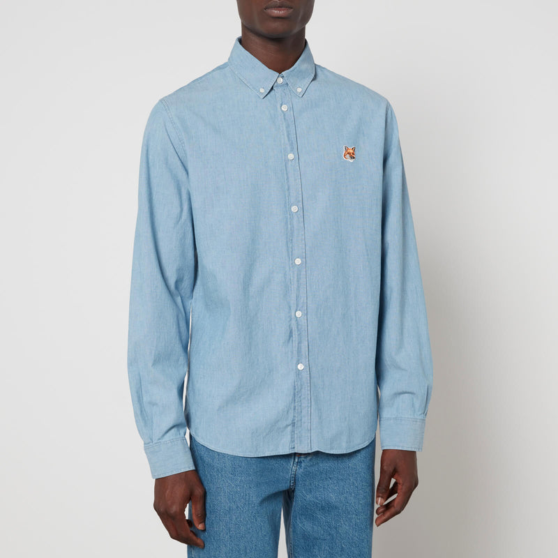 Maison Kitsuné Classic Institutional Fox Head Denim Shirt